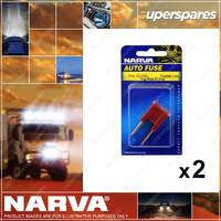 2 x Narva 50 Amp Red Color Male Fusible Links Plug In Blister Pack 53150BL