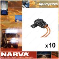 10 x Narva Pre-Wired In-Line Waterproof Standard ATS Blade Fuse Holders 54405BL