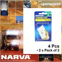 Narva 4 Way Quick Connector Housing Terminals Male/Female - 2 Pack of 2