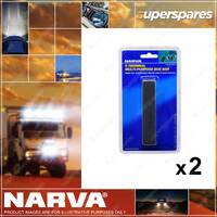 2 x Narva 6P Multi-Purpose Bus Bars M8 Threaded Studs 100A Max Blister Pack