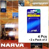 Narva 10mm2 8mm Stud Flared Entry Cable Lugs Blister Pack 2 x Pack of 2