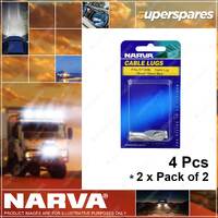 Narva 16mm2 10mm Stud Flared Entry Cable Lugs Blister Pack 2 x Pack of 2