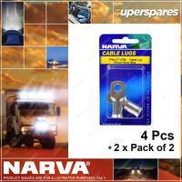 Narva 50mm2 8mm Stud Flared Entry Cable Lugs Blister Pack 2 x Pack of 2