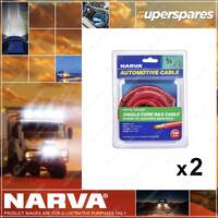 2 x Narva 255 Amps Red Colour 2 Battery & Starter Cables Length 5 Meters