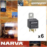 6 x Narva 24 Volt Change Over Relays 5 Pin 30/20 Amp Blister Pack 68056BL