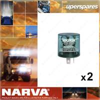 2 x Narva 24V 2 Pin Electronic Flashers Suit for Indicator Signal Light