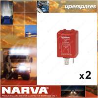 2 x Narva 12 Volt 2 Pin LED Electronic Flashers Blister Pack 68249BL