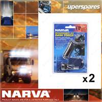 2 x Narva 12 Volt Rechargeable LED Dash Torchs Blister Pack 81036BL