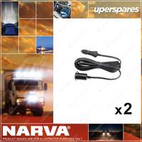 2 x Narva 5m Heavy Duty Accessory Extension Leads Blister Pack 81047BL