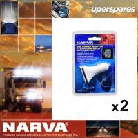 2 x Narva Dual USB Adaptors with LED Volt/Amp Meter Display Blister Pack