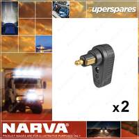 2 x Narva Thermoplastic Right Angle Merit Plugs Blister Pack 82107BL