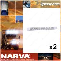 2 x Narva 12 Volt Dual Colour LED Strip Lamps White/Red Color 87538WR