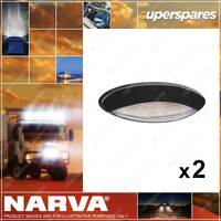 2 x Narva 9-33 Volt LED Awning Lamps Porch Light with Black Housing
