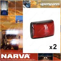 2 x Narva 10-33V LED Rear End Outline Marker Lamps Red Blister Pack 91432BL