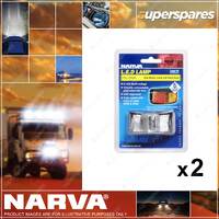 2 x Narva 9-33V Model 16 LED Side Marker Lamp Lights Red/Amber Blister Pack