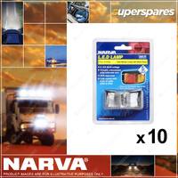 10 x Narva 9-33 Volt Model 16 LED Side Marker Lamps Red/Amber Color Blister Pack