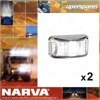 2 x Narva 9-33 Volt LED Front End Outline Marker Lamps White 91612C