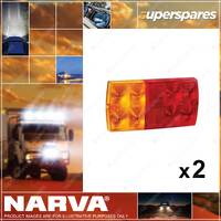 2 x Narva 9-33V LED Slimline Rear Stop Tail Direction Indicator Lamps 93632BL