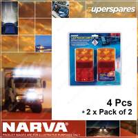 Narva 12V LED Slimline Trailer Lamps w/Licence Plate Lamp 2 x Pack of 2