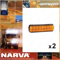2 x Narva 10-30 Volt LED Slimline Rear Direction Indicator Lamps Amber 93814BL