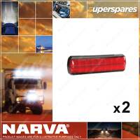 2 x Narva 10-30 Volt Model 38 LED Slimline Rear Stop/Tail Lamps Red Blister Pack