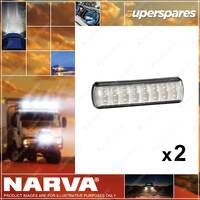 2 x Narva 10-30 Volt LED Slimline Reverse Lamps White Blister Pack 93818BL