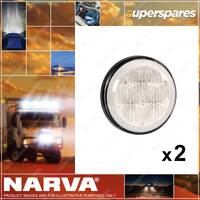 2 x Narva 12 Volt Model 43 LED Reverse Lamps with White Base 94302W-12