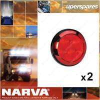 2 x Narva 12 Volt Model 43 LED Rear Stop/Tail Lamps Red with Chrome Ring