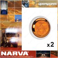 2 x Narva 9-33V Model 43 LED Rear Direction Indicator Lamps Amber Signal Light