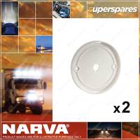 2 x Narva 130mm White Bases to Suit Model 43 Lamp Part NO. of 94390W