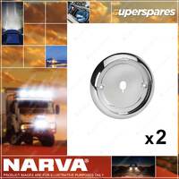 2 x Narva 150mm Contoured Color Chrome Bases to Suit Model 43 Lamp 94391C