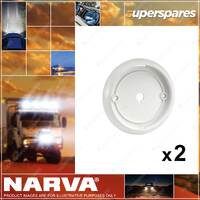 2 x Narva 150mm Contoured Color White Bases to Suit Model 43 Lamp 94391W