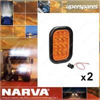 2 x Narva 9-33V Model 45 LED Rear Direction Indicator Lamps Amber Blister Pack