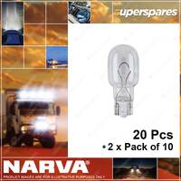 Narva Wedge Globe 12V 12Cp 9W W2 x 15D T-15mm 47525 2 x Pack of 10
