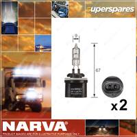 2 x Narva H27 Halogen Globe Lights Headlight 12 Volt 27W Pg13 48046