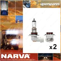 2 x Narva 12 Volt H10 42W Healogen Headlight Globes - Base Type PY20d 48095