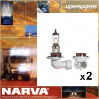 2 x Narva 12 Volt H12 53W Halogen Headlight Globes Light Bulb - Box Pack