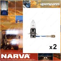 2 pcs of Narva H3 Halogen Globe Lights Headlight 12V 130W Pk22S 48381