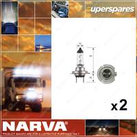 2 x Narva H7 Halogen Globe Lights Headlight 24 Volt 70W Px26D 48728
