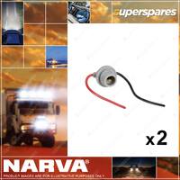 Narva Wedge Base Globe Holder Suits T-10mm Wedge Globes 49810 2 x Pack of 1