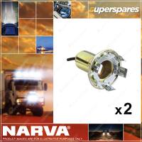 2 x Narva Globe Holder Bayonet Cap Suit Ba15S Push Lock Hole Dia. 28.5mm 49828