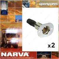 2 x Narva Globe Holder Bayonet Cap Suit Ba15S Push Lock Hole Dia. 19mm 49830