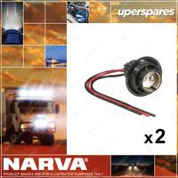 Narva Bayonet Cap Globe Holder Suits BAY15d Globes 49836 2 x Pack of 1