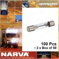 Narva 5 Amp 3Ag Glass Fuse with Size 32mm x 6.3mm Auto Fuse 52305 2 x Box of 50