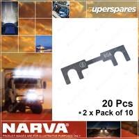 Narva 80 Amp ANG Metal Fuse Strips - Size 41mm x 11mm 2 x Pack of 10