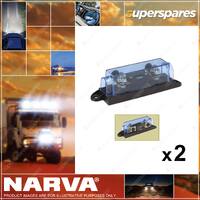 2 x Narva In-Line Anl Fuse Holder with Transparent Cover and 100 Amp Fuse