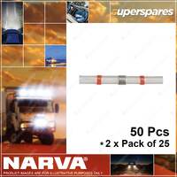 Narva Solder Splice Terminator Wire Size 1.5 - 2.5mm Red 56380 2 x Pack of 25