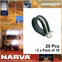 Narva Pipe / Cable Support Clamps - Size 50mm 56490 2 x Pack of 10