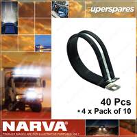 Narva Brand 60mm P Clips Hose Pipe/Cable Support Clamps 4 x Pack of 10