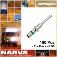 Narva 4mm Male Pin Deutsch Terminal Connector Size 14 2 x Pack of 50